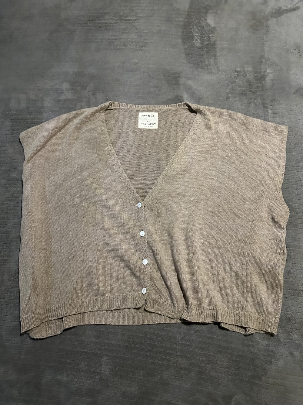 Avy & Co Celine Fawn Buttoned Knit Top